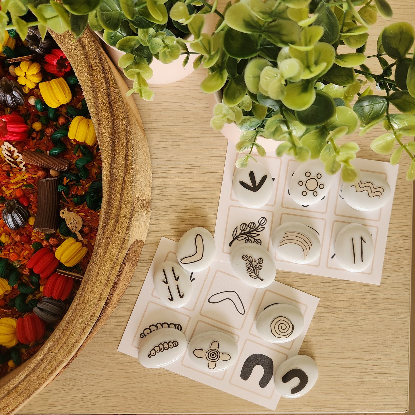 Aboriginal Symbols Stones Set