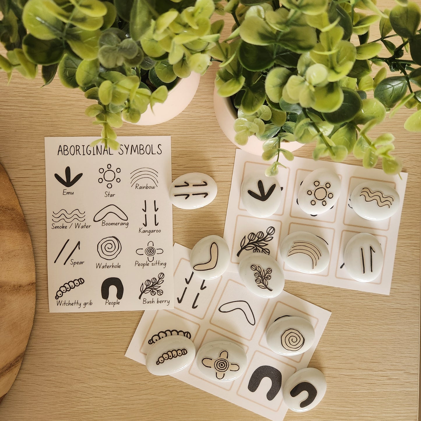 Aboriginal Symbols Stones Set